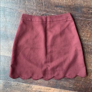 ❤️ Lush Burgundy Scalloped Skirt ❤️